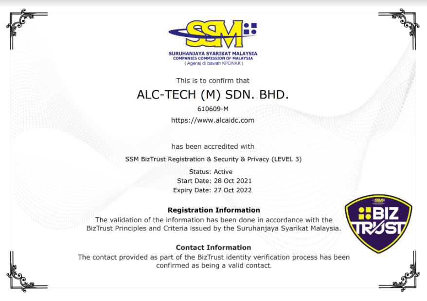Ssm Biztrust Certificate